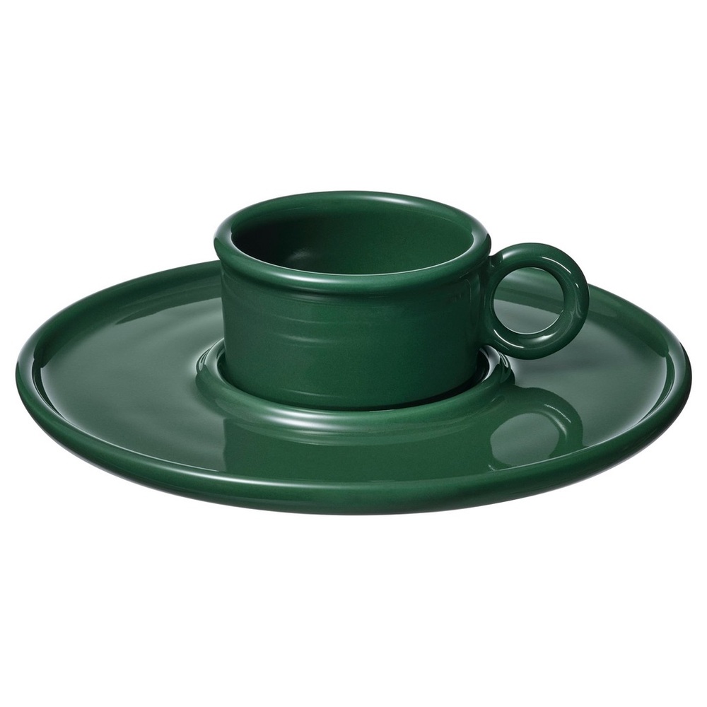 IKEA Vinterfint | Gustaf Westman Collab | 2oz Dark Green Cup & Saucer
